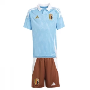 Bambino Maglia Calcio Belgio Europei 2024 Trasferta (+ Pantaloncini)