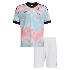 Bambino Maglia Calcio Belgio Mondiali 2026 Trasferta (+ Pantaloncini)