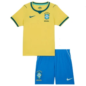Bambino Maglia Calcio Brasile Mondiali 2026 Prima (+ Pantaloncini)