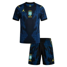 Bambino Maglia Calcio Brasile Mondiali 2026 Trasferta (+ Pantaloncini)
