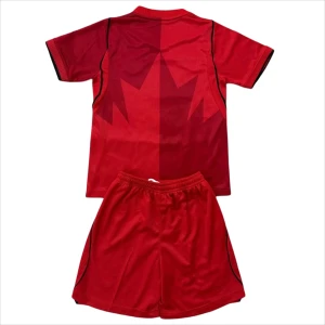Bambino Maglia Calcio Canada Mondiali 2026 Prima (+ Pantaloncini)