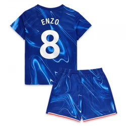 Bambino Maglia Calcio Chelsea FC Enzo Fernández #8 2024-25 Prima (+ Pantaloncini)