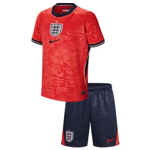 Bambino Maglia Calcio Inghilterra Mondiali 2026 Trasferta (+ Pantaloncini)