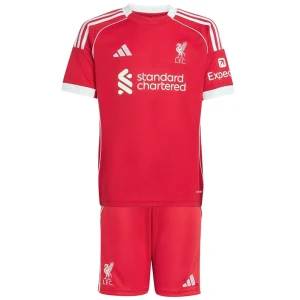 Bambino Maglia Calcio Liverpool FC 2025-26 Prima (+ Pantaloncini)