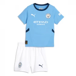 Bambino Maglia Calcio Manchester City 2024-25 Prima (+ Pantaloncini)