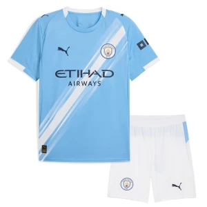 Bambino Maglia Calcio Manchester City 2025-26 Prima (+ Pantaloncini)