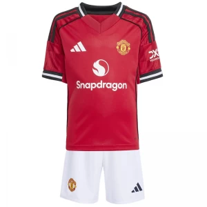 Bambino Maglia Calcio Manchester United 2025-26 Prima (+ Pantaloncini)