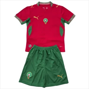 Bambino Maglia Calcio Marocco Mondiali 2026 Prima (+ Pantaloncini)