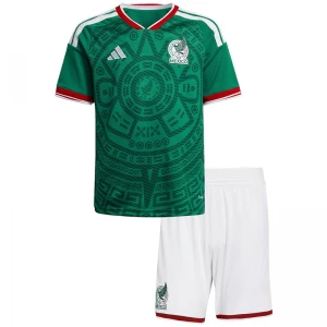 Bambino Maglia Calcio Messico Mondiali 2026 Prima (+ Pantaloncini)