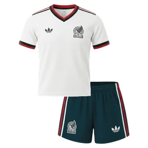 Bambino Maglia Calcio Messico Mondiali 2026 Trasferta (+ Pantaloncini)