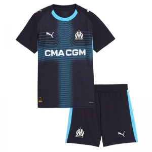 Bambino Maglia Calcio Olympique de Marseille 2025-26 Trasferta (+ Pantaloncini)