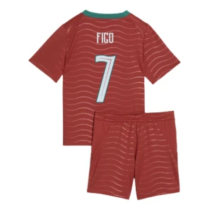Bambino Maglia Calcio Portogallo Figo #7 Mondiali 2026 Prima (+ Pantaloncini)