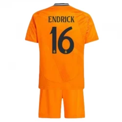 Bambino Maglia Calcio Real Madrid 2024-25 Endrick #16 Trasferta (+ Pantaloncini)