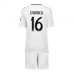 Bambino Maglia Calcio Real Madrid Endrick #16 2024-25 HP Prima (+ Pantaloncini)