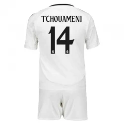 Bambino Maglia Calcio Real Madrid Tchouameni #14 2024-25 Prima (+ Pantaloncini)