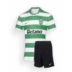 Bambino Maglia Calcio Sporting Lisbon 2025-26 Prima (+ Pantaloncini)