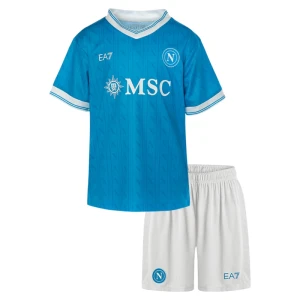 Bambino Maglia Calcio SSC Napoli 2025-26 Prima (+ Pantaloncini)