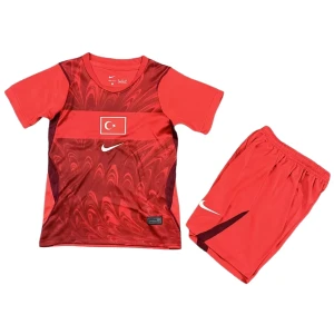 Bambino Maglia Calcio Turchia Mondiali 2026 Trasferta (+ Pantaloncini)