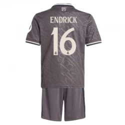 Bambino Maglie Calcio Real Madrid Endrick #16 2024-25 HP Terza (+ Pantaloncini)
