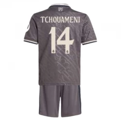 Bambino Maglie Calcio Real Madrid Tchouameni #14 2024-25 HP Terza (+ Pantaloncini)