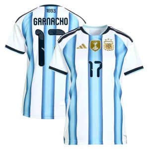 Donna Maglia Calcio Argentina Garnacho #17 Mondiali 2026 Prima