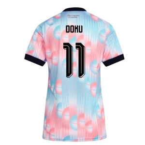 Donna Maglia Calcio Belgio Jérémy Doku #11 Mondiali 2026 Trasferta