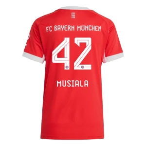 Donna Maglia Calcio FC Bayern München Jamal Musiala #42 2025-26 Prima