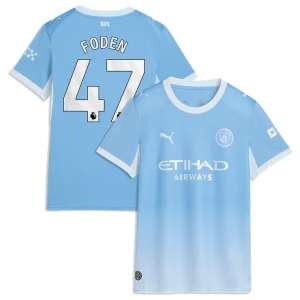Donna Maglia Calcio Manchester City Phil Foden #47 2026-27 Prima