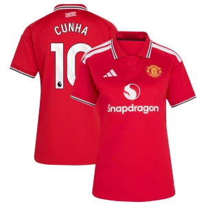 Donna Maglia Calcio Manchester United Cunha #10 2026-27 Prima