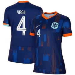 Donna Maglia Calcio Olanda Virgil van Dijk #4 Europei 2024 Trasferta
