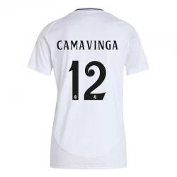 Donna Maglia Calcio Real Madrid Eduardo Camavinga #12 2024-25 Prima
