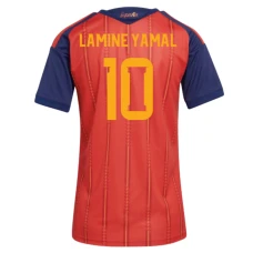 Donna Maglia Calcio Spagna Lamine Yamal #10 Mondiali 2026 Prima