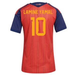 Donna Maglia Calcio Spagna Lamine Yamal #10 Mondiali 2026 Prima