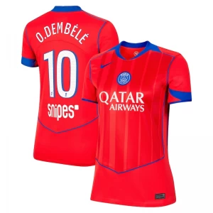 Donna Maglie Calcio Paris Saint-Germain PSG O.Dembele #10 2025-26 Terza