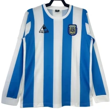 Maglia Argentina Retro 1986 Prima Uomo Manica Lunga