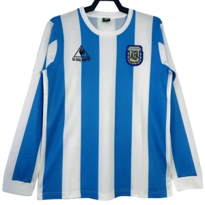 Maglia Argentina Retro 1986 Prima Uomo Manica Lunga