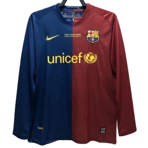 Maglia Barcellona Champions League Final Retro 2008-09 Prima Uomo Manica Lunga