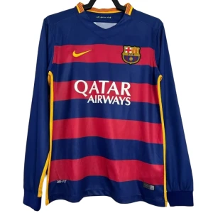 Maglia Barcellona Retro 2015-16 Prima Uomo Manica Lunga