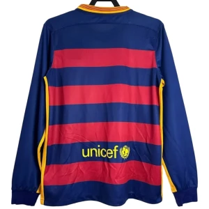 Maglia Barcellona Retro 2015-16 Prima Uomo Manica Lunga