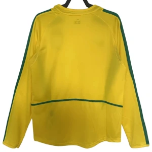 Maglia Brasile Retro 2002 Prima Uomo Manica Lunga
