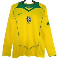 Maglia Brasile Retro 2004 Prima Uomo Manica Lunga
