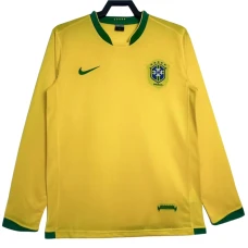 Maglia Brasile Retro 2006 Prima Uomo Manica Lunga