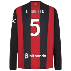 Maglia Calcio AC Milan De Winter #5 2026-27 Prima Uomo Manica Lunga