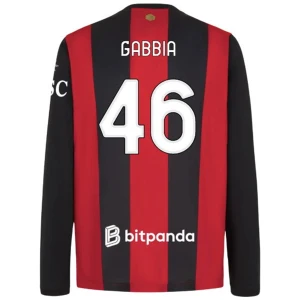 Maglia Calcio AC Milan Gabbia #46 2026-27 Prima Uomo Manica Lunga
