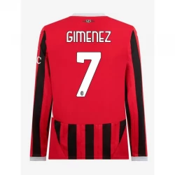 Maglia Calcio AC Milan Gimenez #7 2024-25 Prima Uomo Manica Lunga