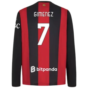 Maglia Calcio AC Milan Gimenez #7 2026-27 Prima Uomo Manica Lunga