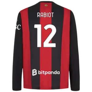Maglia Calcio AC Milan Rabiot #12 2026-27 Prima Uomo Manica Lunga