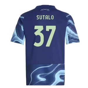Maglia Calcio AFC Ajax Amsterdam 2025-26 Sutalo #37 Trasferta Uomo