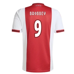 Maglia Calcio AFC Ajax Amsterdam Brobbey #9 2025-26 Prima Uomo