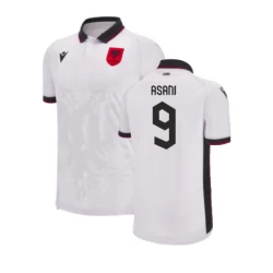Maglia Calcio Albania Asani #9 Europei 2024 Trasferta Uomo
